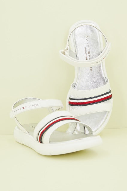 TOMMY HILFIGER STRIPES TIRA ADHESIVA SANDAL en color BLANCO (3)
