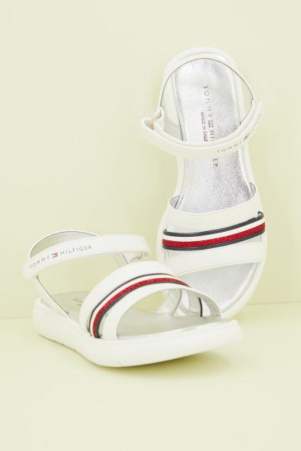 TOMMY HILFIGER STRIPES TIRA ADHESIVA SANDAL en color BLANCO (3)