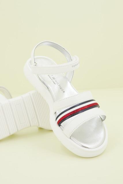 TOMMY HILFIGER STRIPES TIRA ADHESIVA SANDAL en color BLANCO (4)
