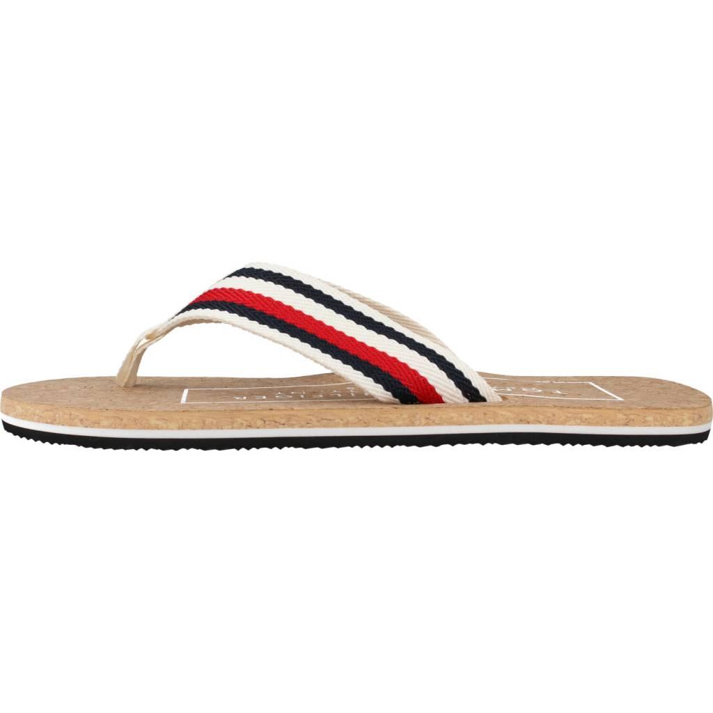 TOMMY HILFIGER CORK BEACH SANDAL en color BLANCO (2)