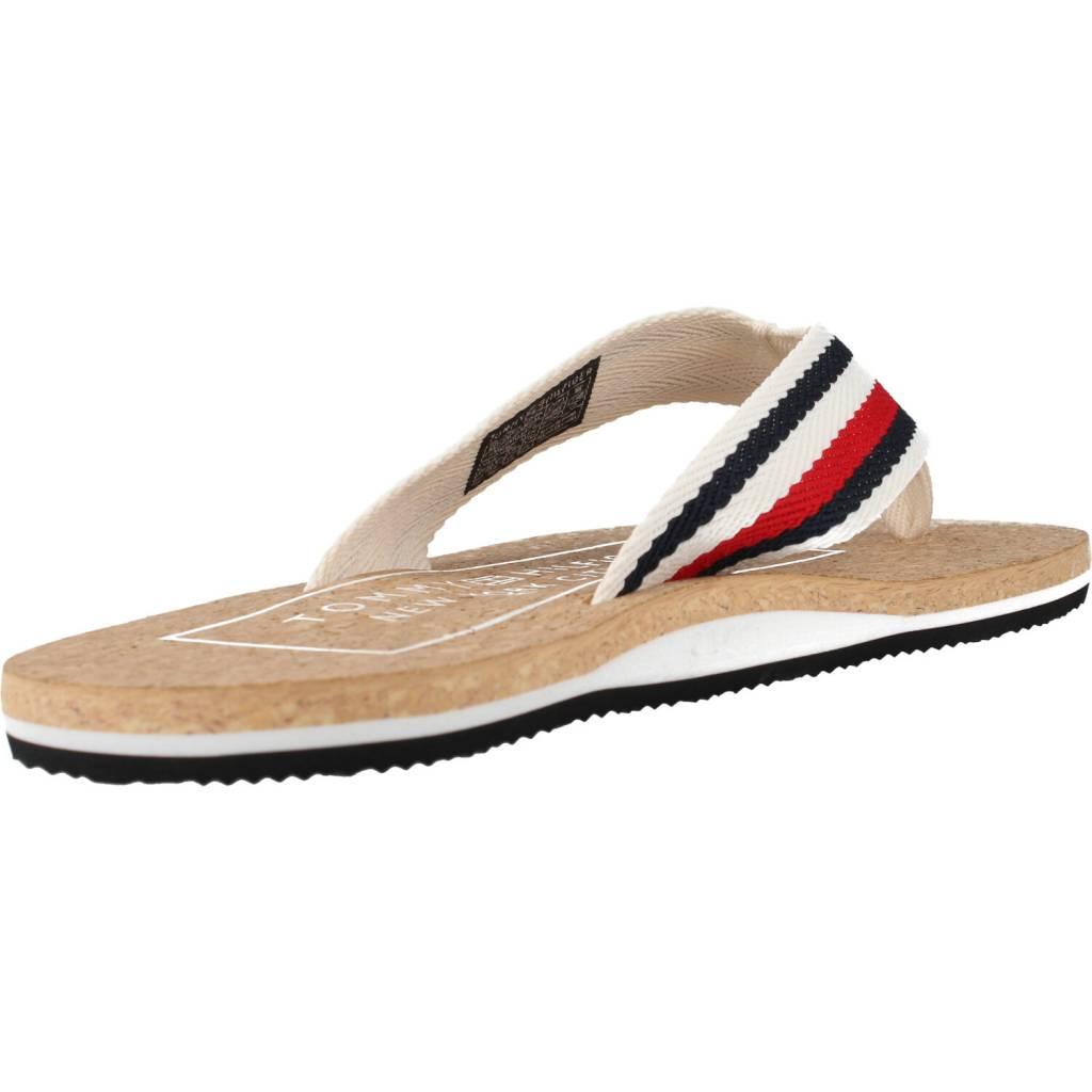 TOMMY HILFIGER CORK BEACH SANDAL en color BLANCO (3)