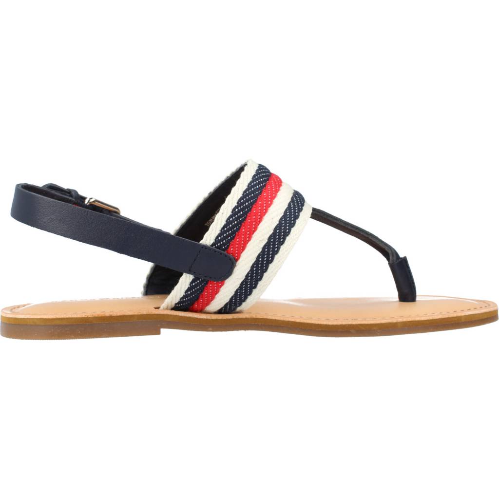 TOMMY HILFIGER FLAT SANDAL CORPORATE en color AZUL (4)