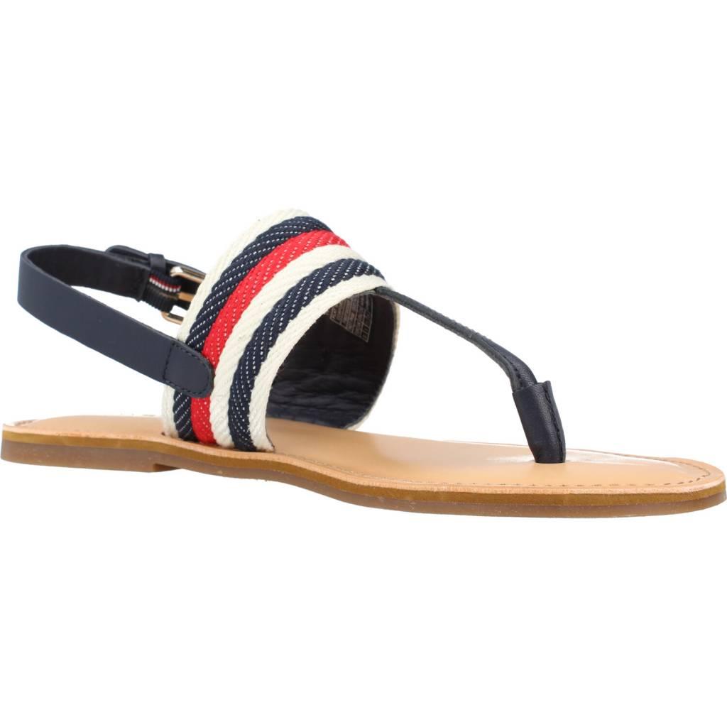 TOMMY HILFIGER FLAT SANDAL CORPORATE en color AZUL (5)