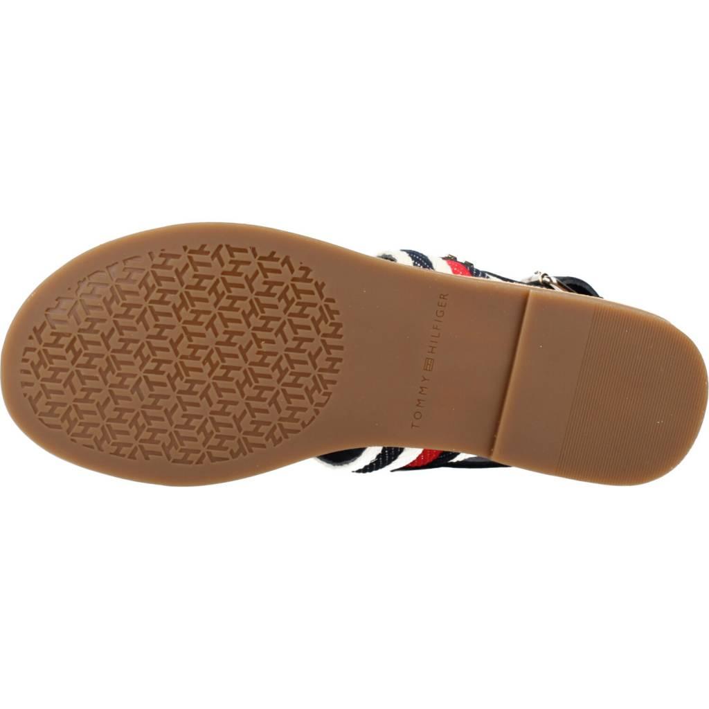 TOMMY HILFIGER FLAT SANDAL CORPORATE en color AZUL (6)