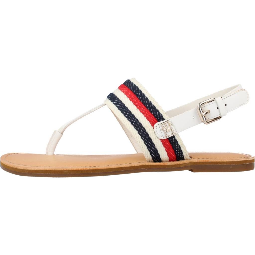 TOMMY HILFIGER FLAT SANDAL CORPORATE en color BLANCO (2)