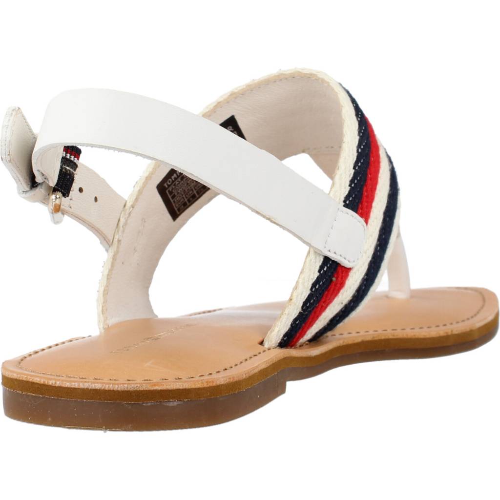 TOMMY HILFIGER FLAT SANDAL CORPORATE en color BLANCO (3)