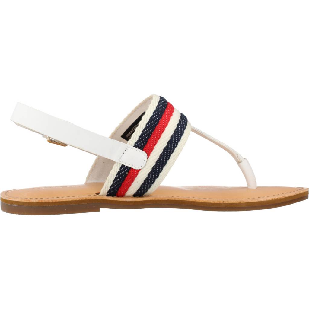 TOMMY HILFIGER FLAT SANDAL CORPORATE en color BLANCO (4)