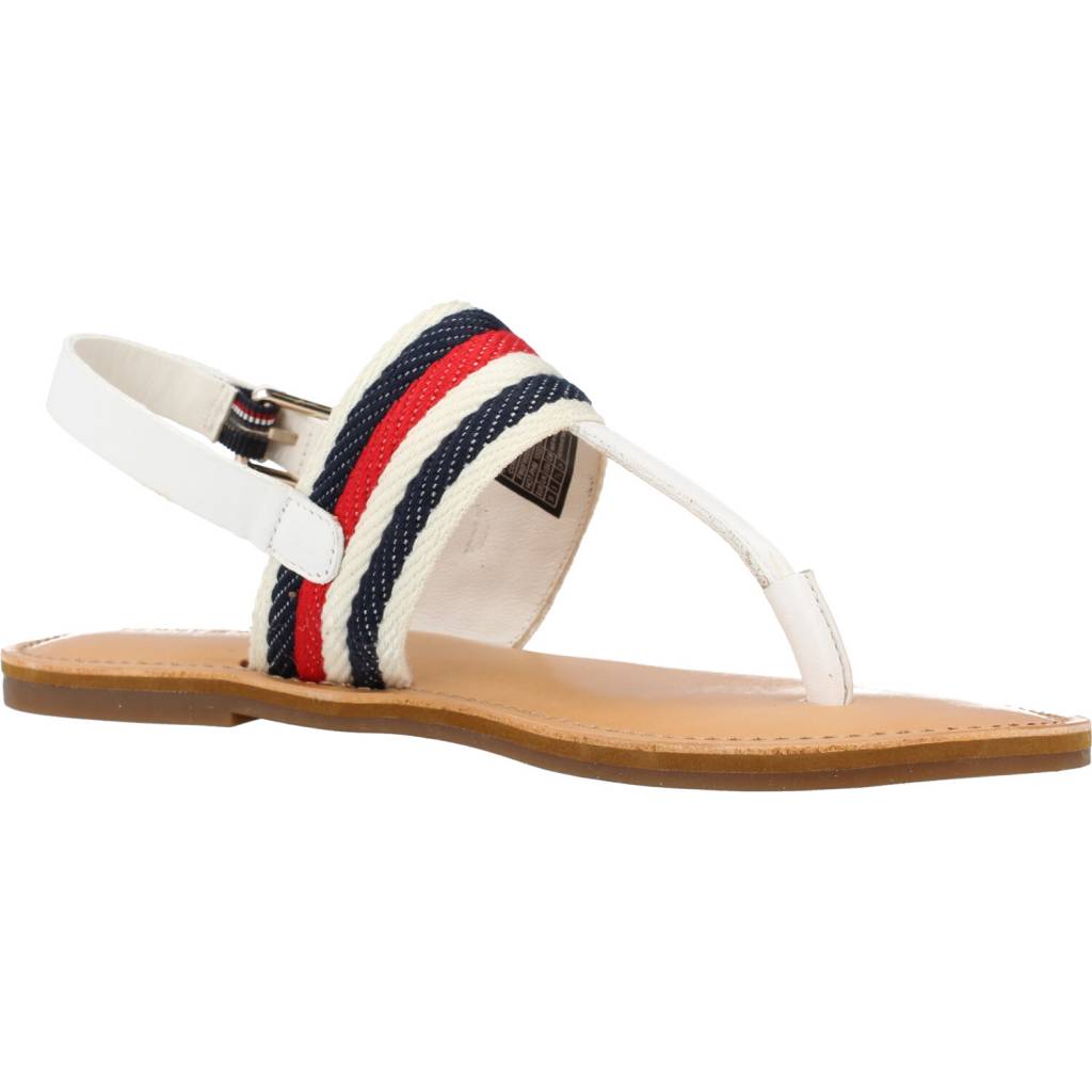 TOMMY HILFIGER FLAT SANDAL CORPORATE en color BLANCO (5)