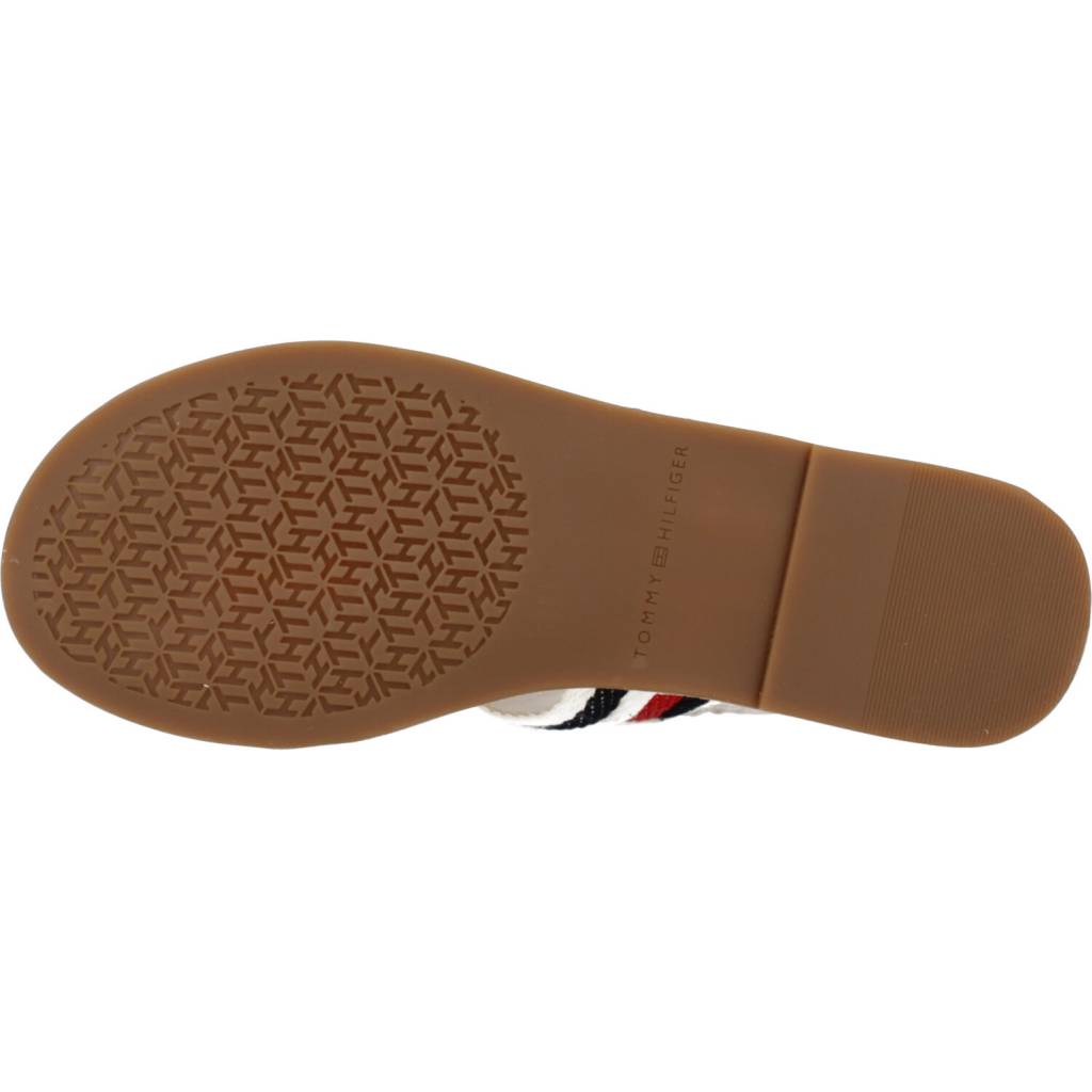 TOMMY HILFIGER FLAT SANDAL CORPORATE en color BLANCO (6)