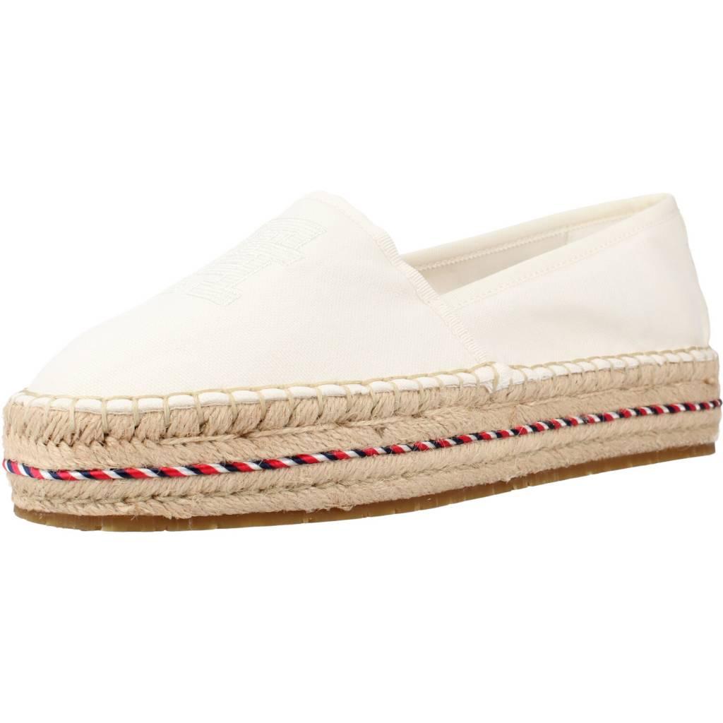 TOMMY HILFIGER TH EMBROIDERED FLATFORM en color BLANCO (1)