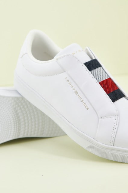 TOMMY HILFIGER ELASTIC SLIP ON SNEAKER en color BLANCO (2)