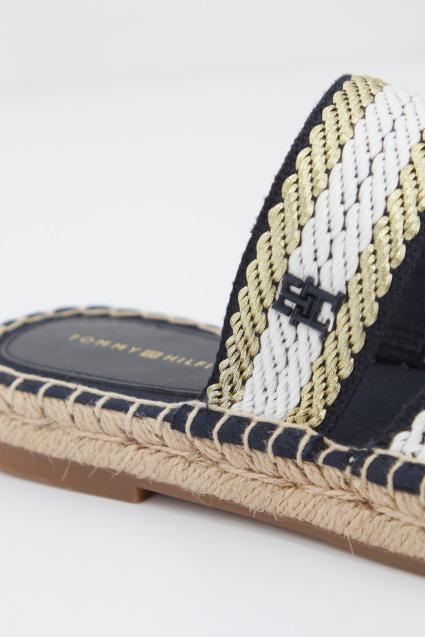 TOMMY HILFIGER GOLDEN WEBBING SANDAL en color AZUL (4)