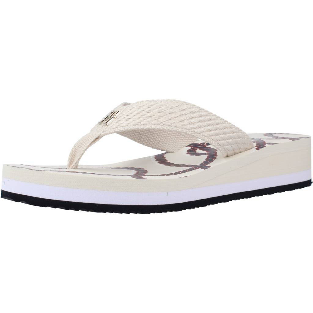 TOMMY HILFIGER TOMMY ROPE M WEDGE SANDA en color BLANCO (1)