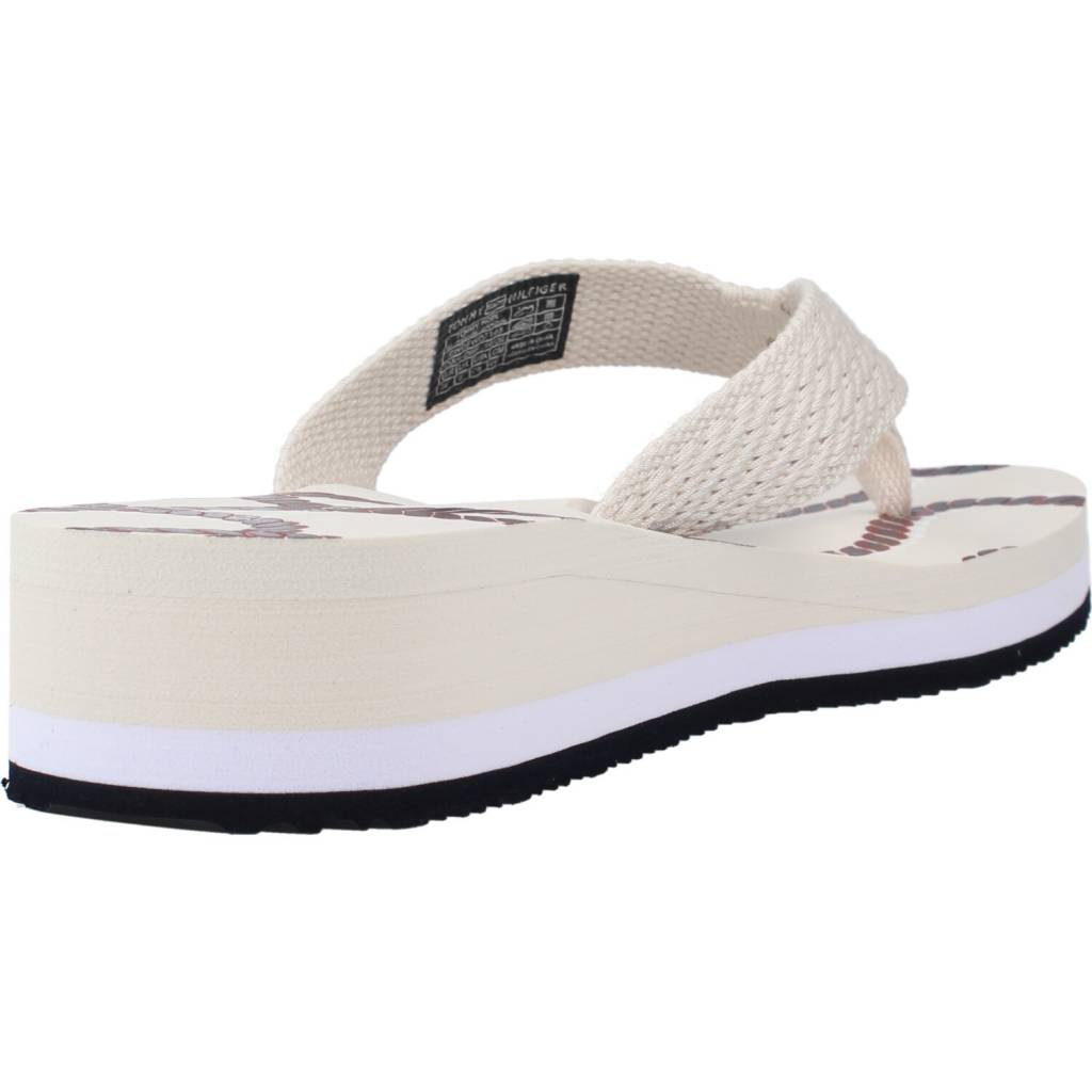 TOMMY HILFIGER TOMMY ROPE M WEDGE SANDA en color BLANCO (3)