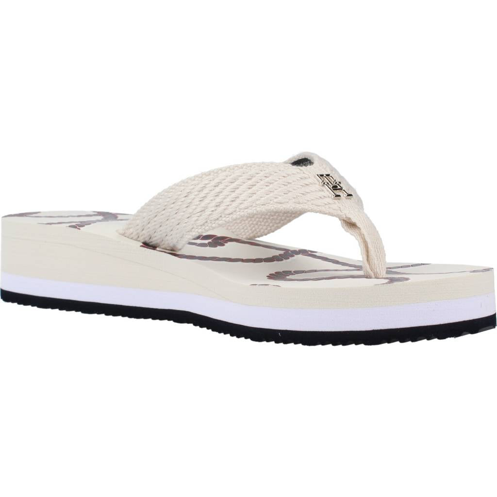 TOMMY HILFIGER TOMMY ROPE M WEDGE SANDA en color BLANCO (5)