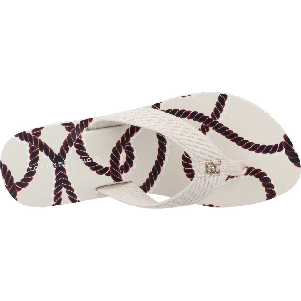 TOMMY HILFIGER TOMMY ROPE M WEDGE SANDA en color BLANCO (7)