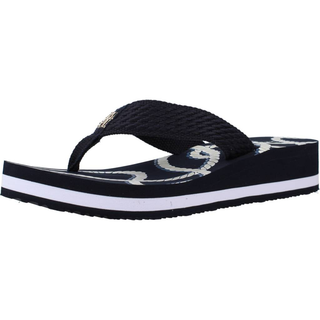 TOMMY HILFIGER TOMMY ROPE M WEDGE SANDA en color AZUL (1)