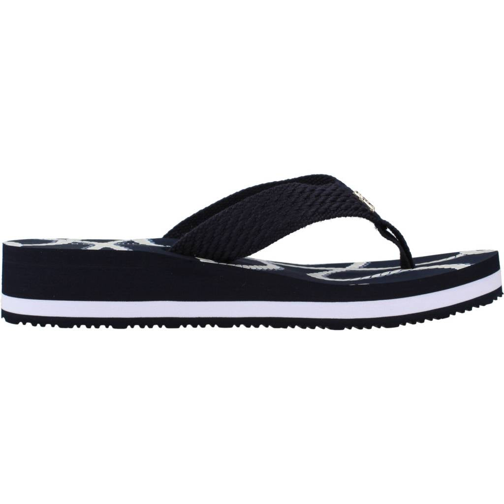 TOMMY HILFIGER TOMMY ROPE M WEDGE SANDA en color AZUL (4)