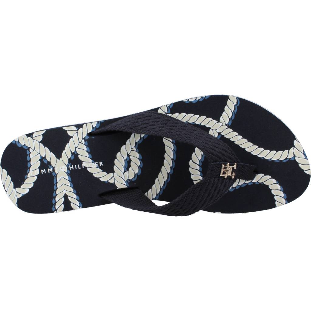 TOMMY HILFIGER TOMMY ROPE M WEDGE SANDA en color AZUL (7)