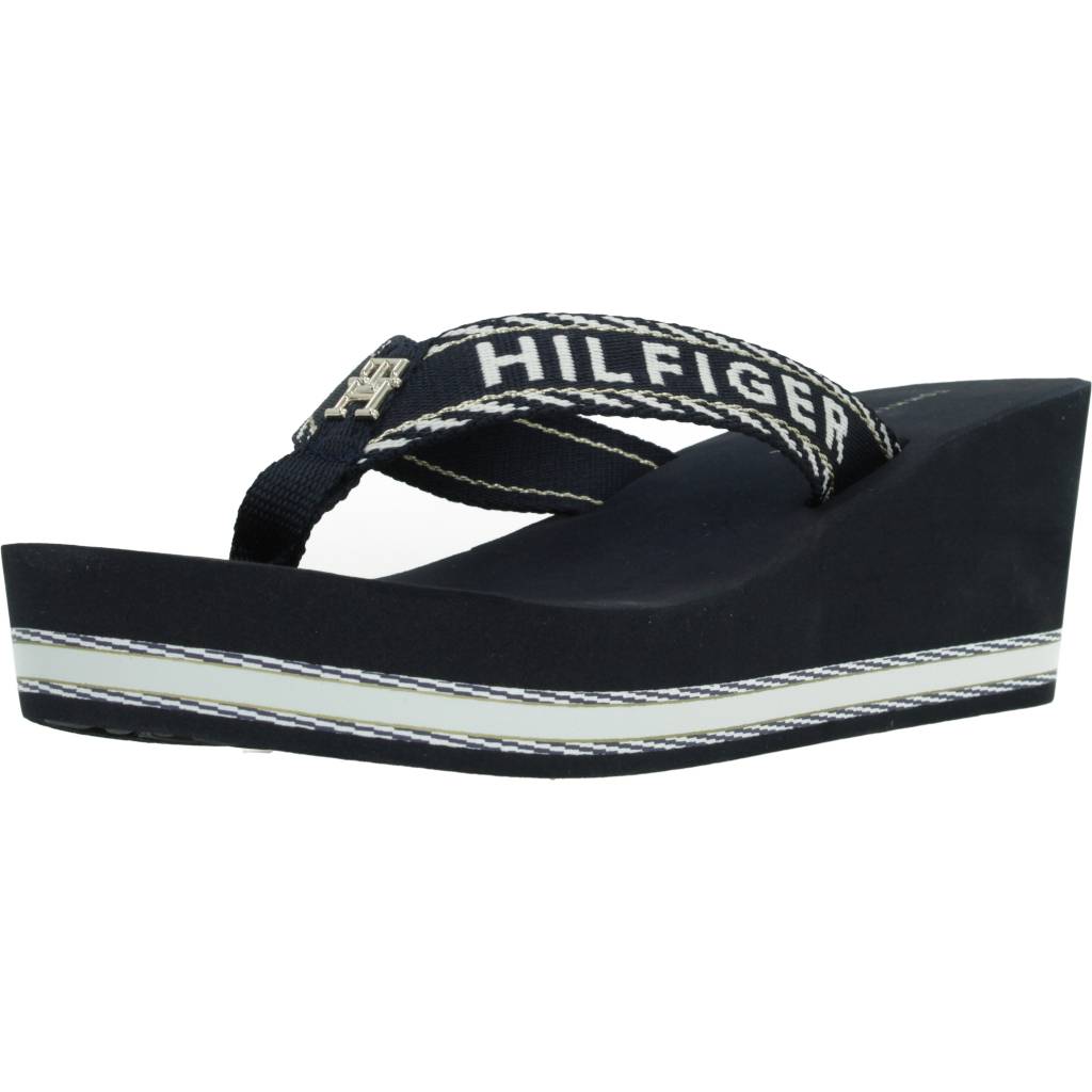 TOMMY HILFIGER WEBBING H WEDGE SA en color AZUL (1)