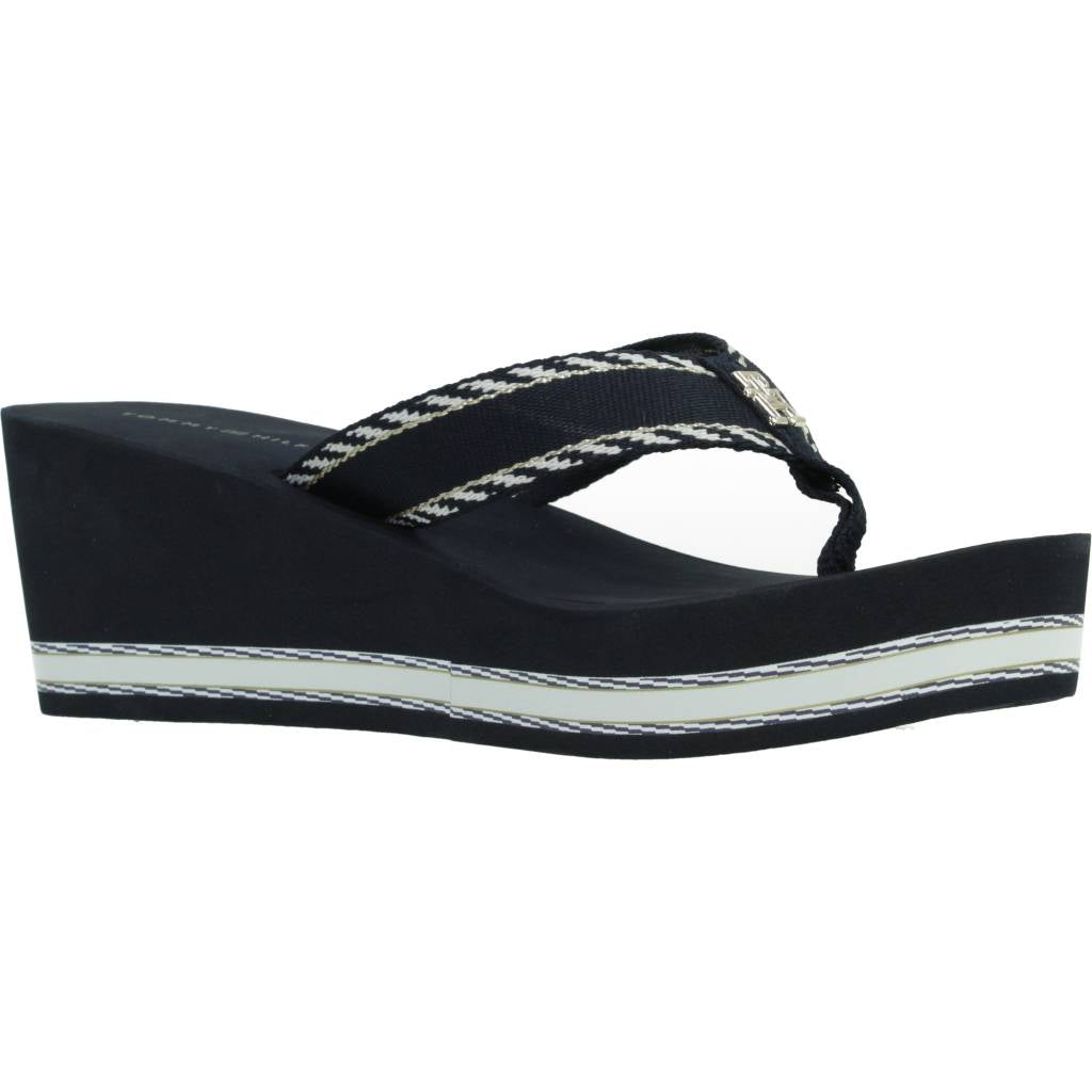TOMMY HILFIGER WEBBING H WEDGE SA en color AZUL (5)