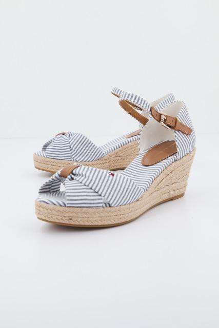 TOMMY HILFIGER HIGH WEDGE SEERSUCKER en color AZUL (2)