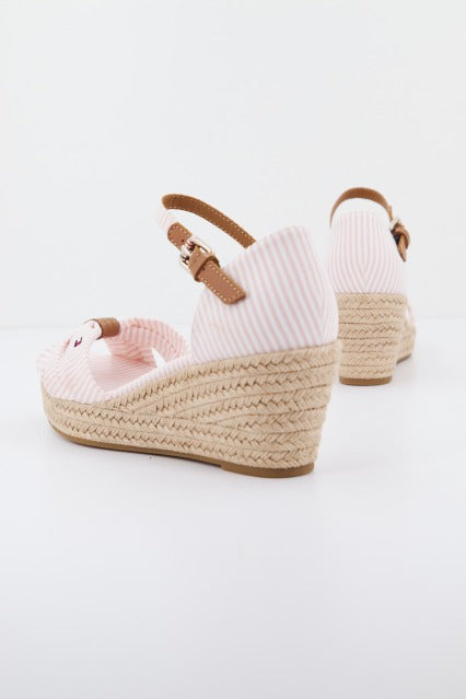 TOMMY HILFIGER HIGH WEDGE SEERSUCKER en color ROSA (3)