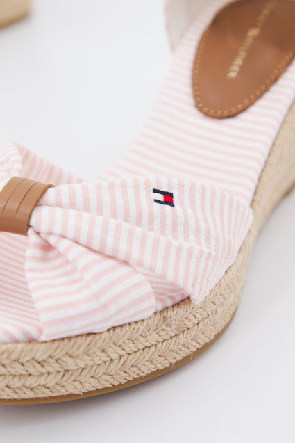 TOMMY HILFIGER HIGH WEDGE SEERSUCKER en color ROSA (4)