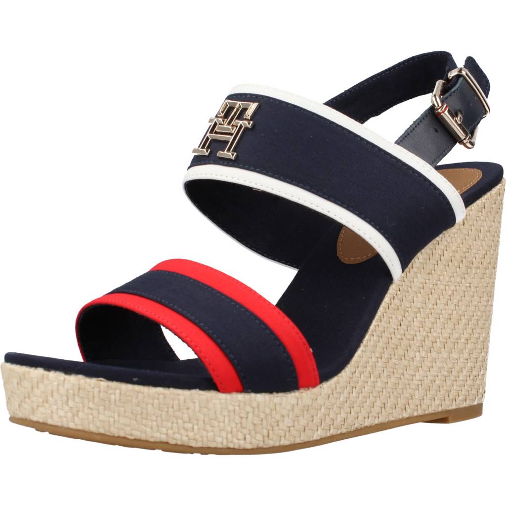 TOMMY HILFIGER RWB FEMININE WEDGE en color AZUL (1)