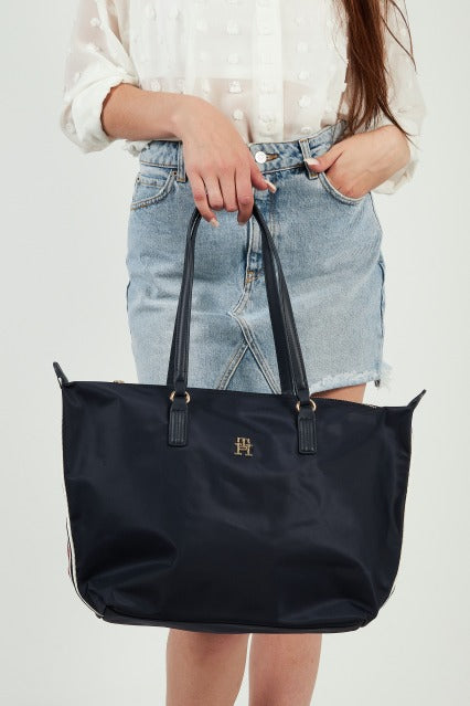 TOMMY HILFIGER AWAW POPPY TOTE CORP en color AZUL (5)
