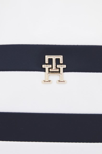 TOMMY HILFIGER AWAW POPPY TOTE CORP STRIPES en color BLANCO (4)