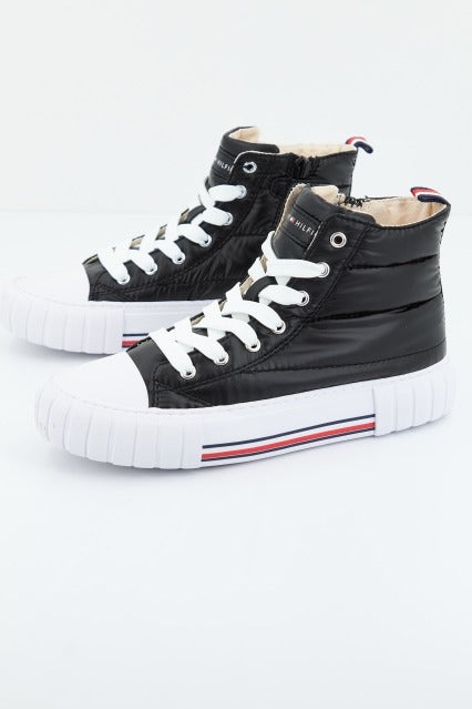 TOMMY HILFIGER HIGH TOP LACE-UP SNEAKER en color NEGRO (2)