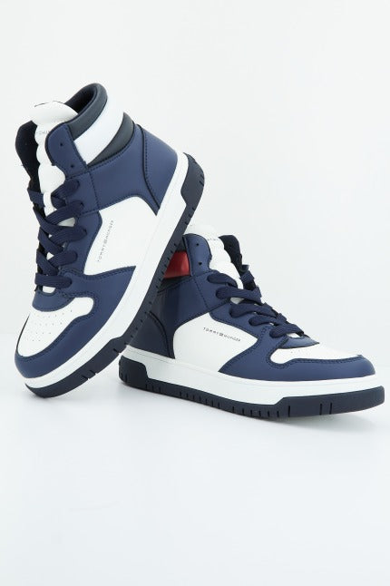 TOMMY HILFIGER PADDED FLAG HIGH TOP en color AZUL (1)
