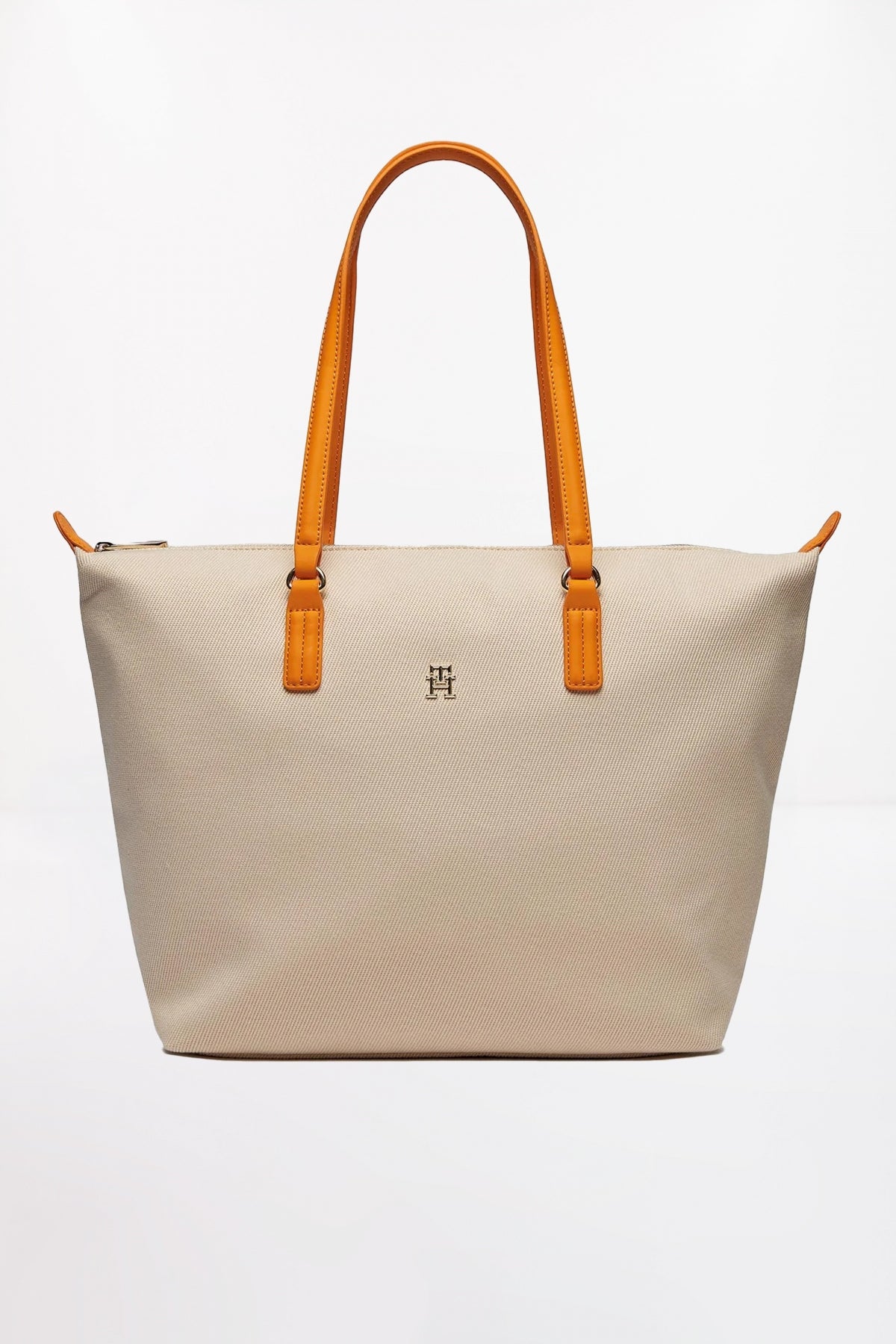 TOMMY HILFIGER POPPY CANVAS TOTE en color MARRON CLARO (1)