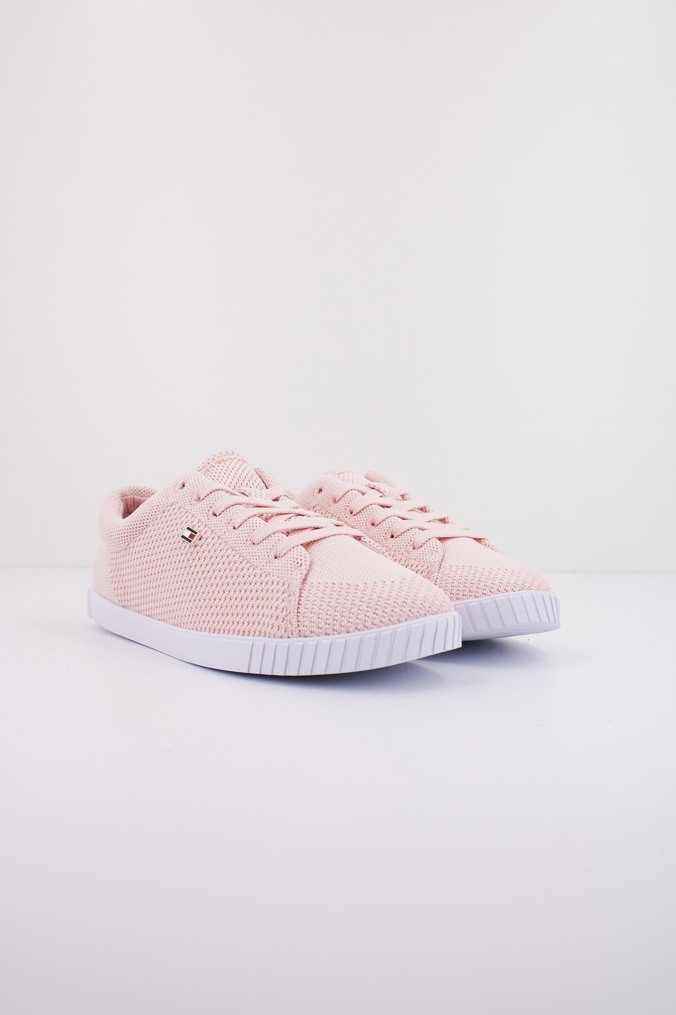 TOMMY HILFIGER FLAG LACE UP SNEAKER KNI en color ROSA (2)