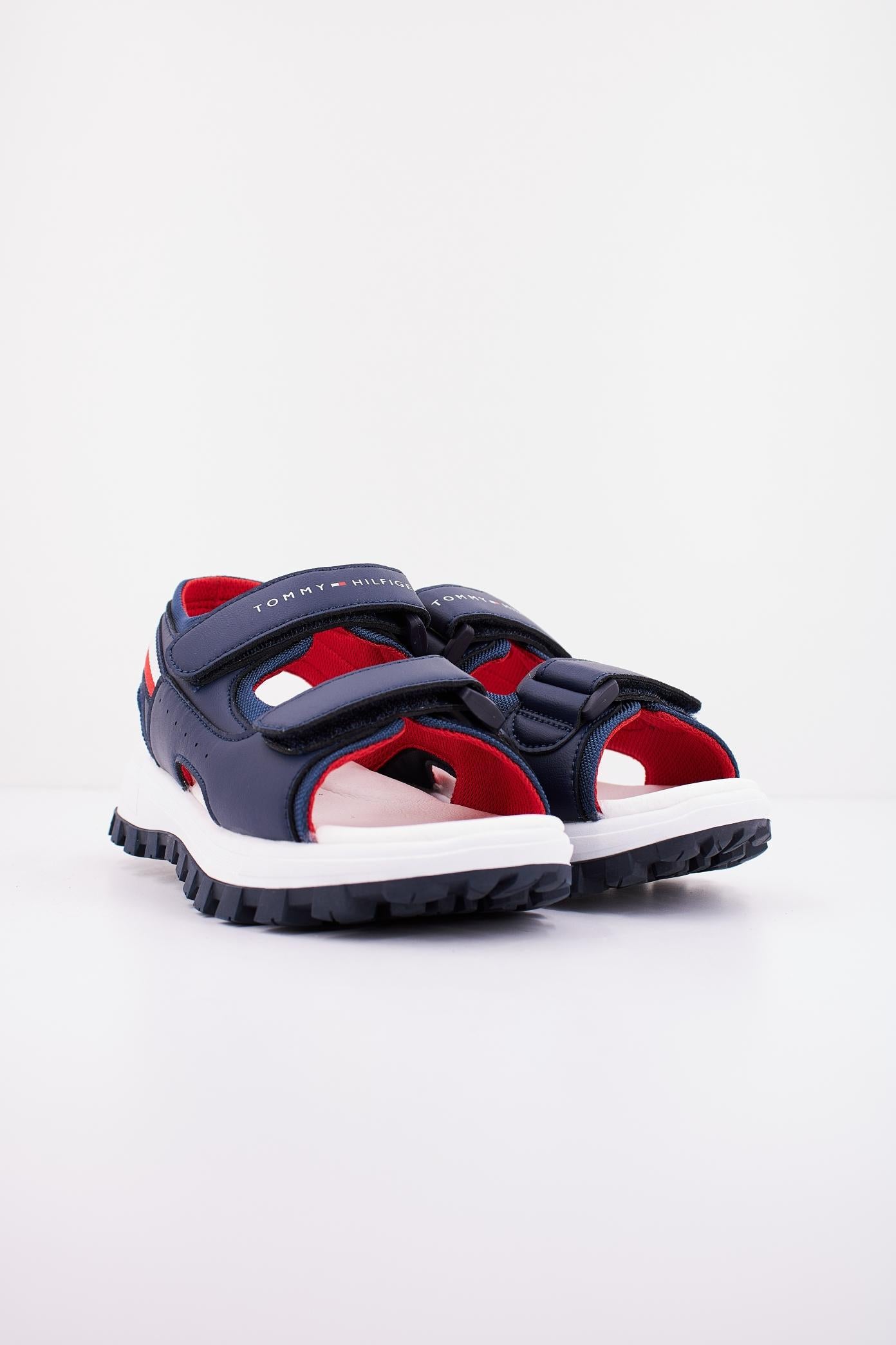 TOMMY HILFIGER SANDALO STRIPES VELCRO en color AZUL (2)
