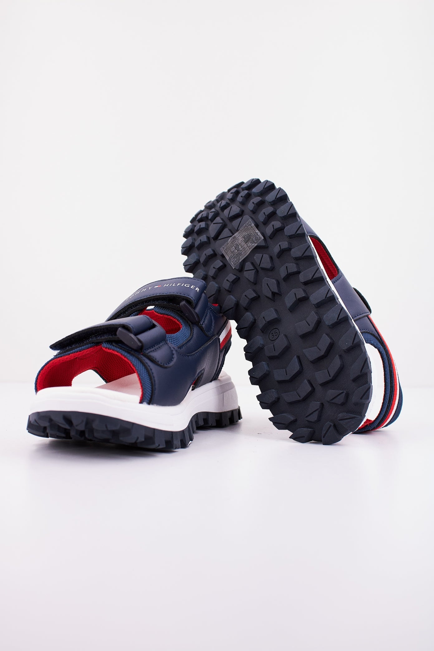 TOMMY HILFIGER SANDALO STRIPES VELCRO en color AZUL (4)