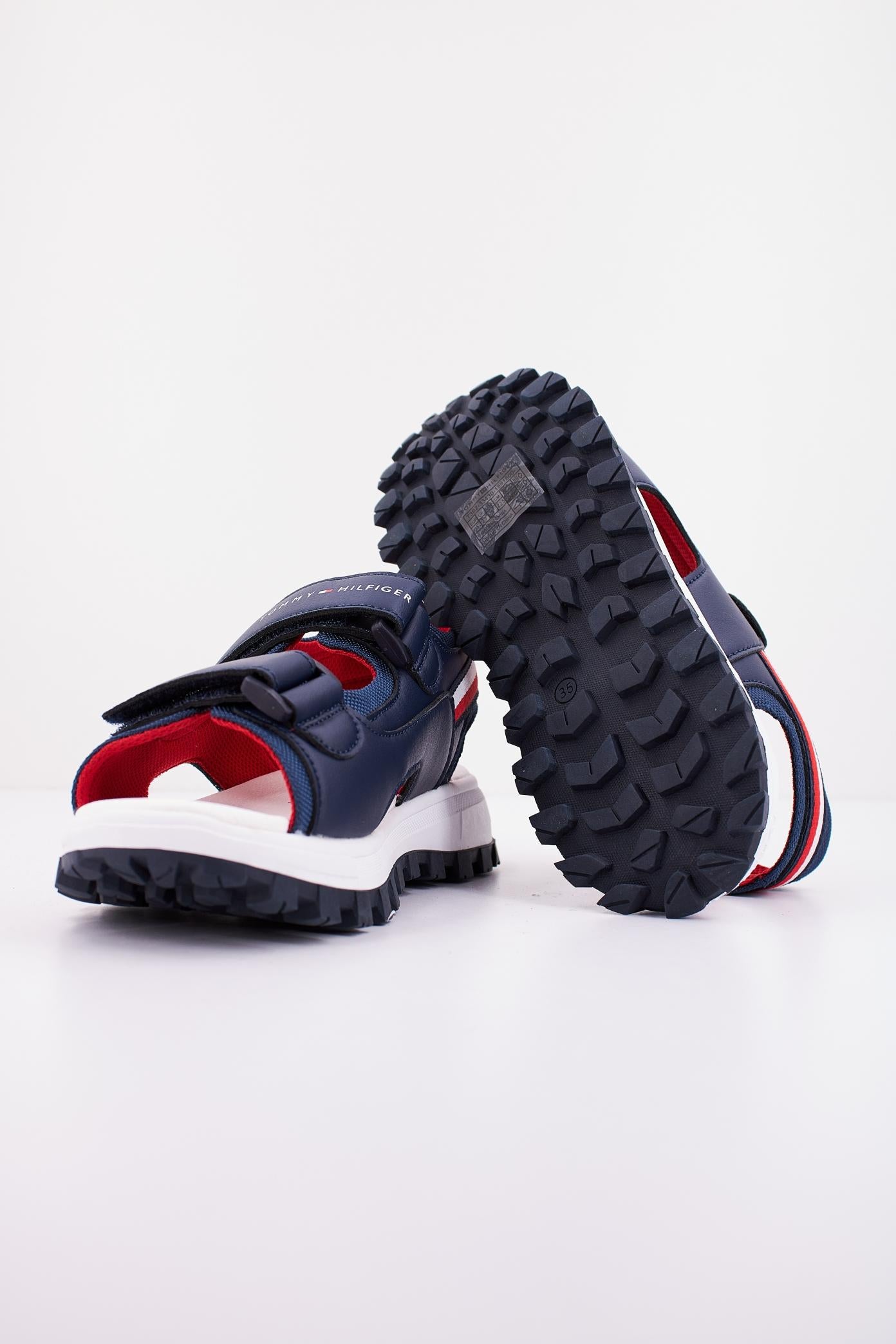 TOMMY HILFIGER SANDALO STRIPES VELCRO en color AZUL (4)