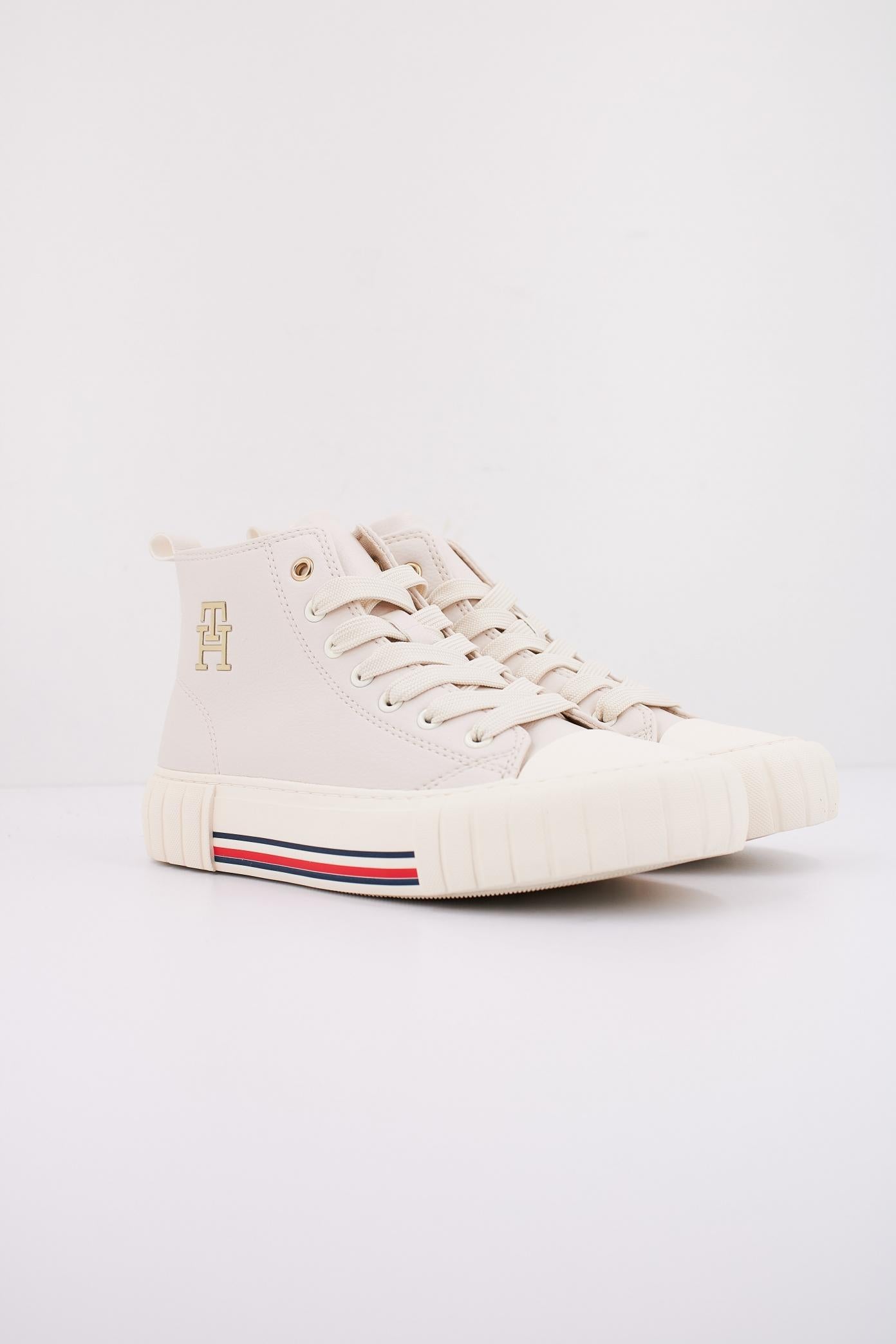 TOMMY HILFIGER HIGH TOP LACE-UP SNEAKER en color BLANCO (2)