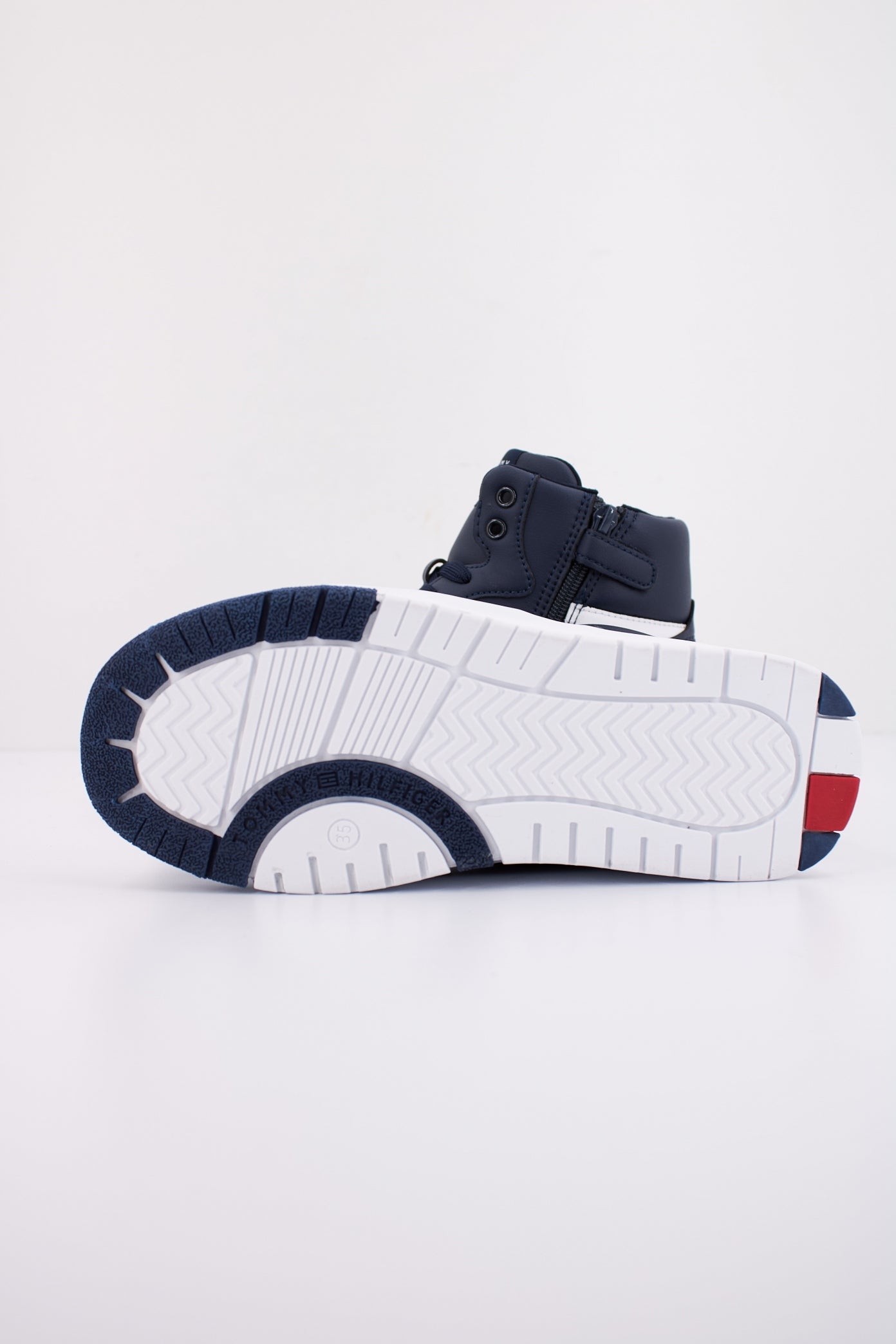TOMMY HILFIGER MID CUTLACE-UP SNEAKER en color AZUL (5)