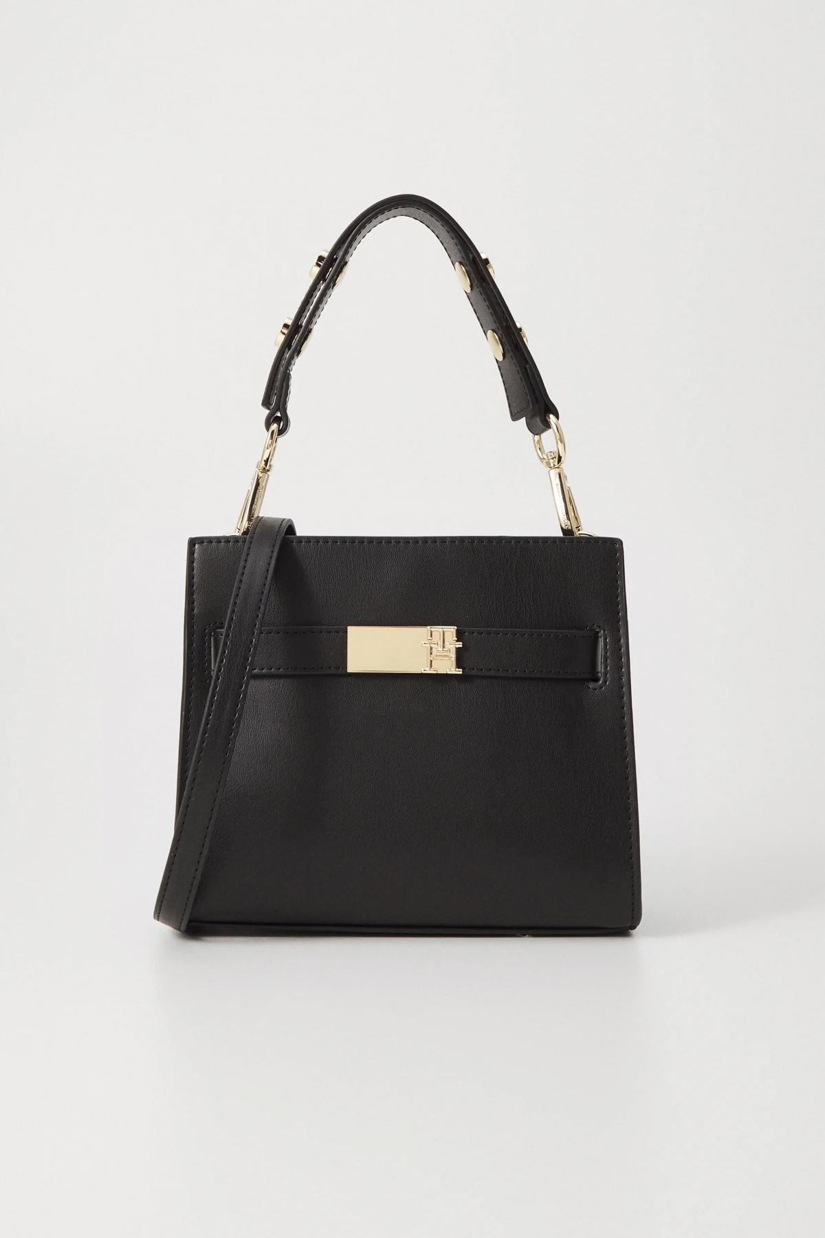 TOMMY HILFIGER TH HERITAGE MINI SATCHEL en color NEGRO (1)