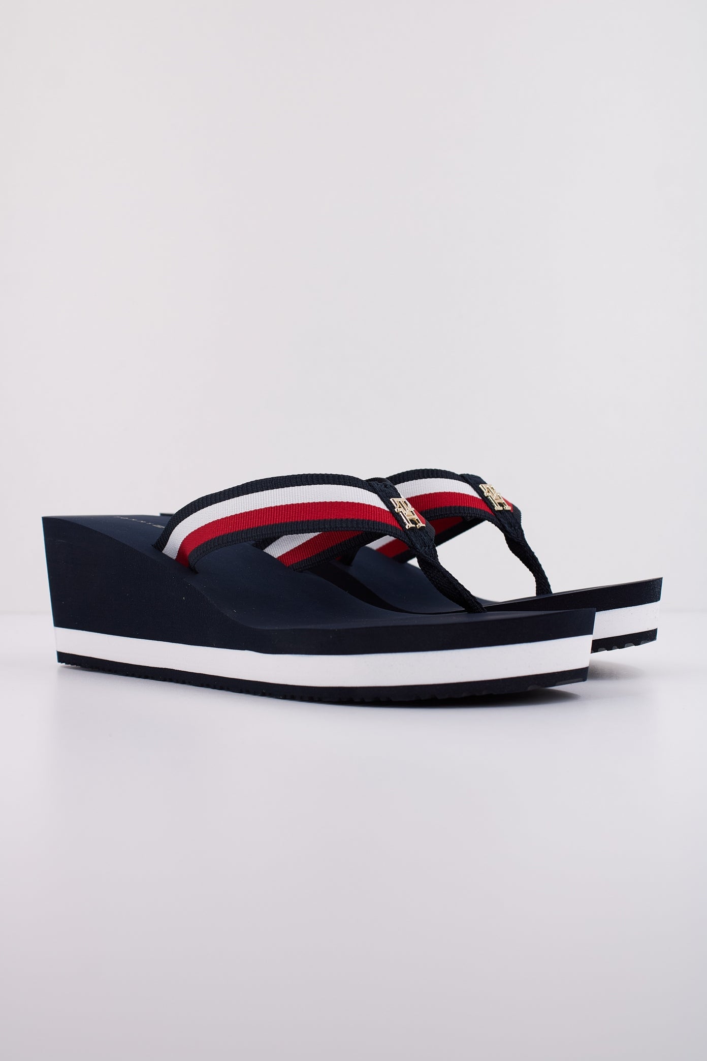 TOMMY HILFIGER CORP MID WEDGE BEACH SAN en color AZUL (2)