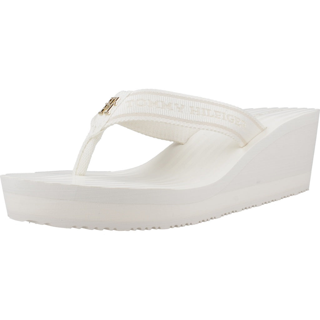 TOMMY HILFIGER STRIPIES WEDGE BEACH SAN en color BLANCO (1)