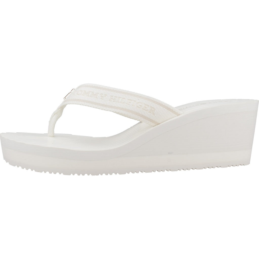 TOMMY HILFIGER STRIPIES WEDGE BEACH SAN en color BLANCO (2)