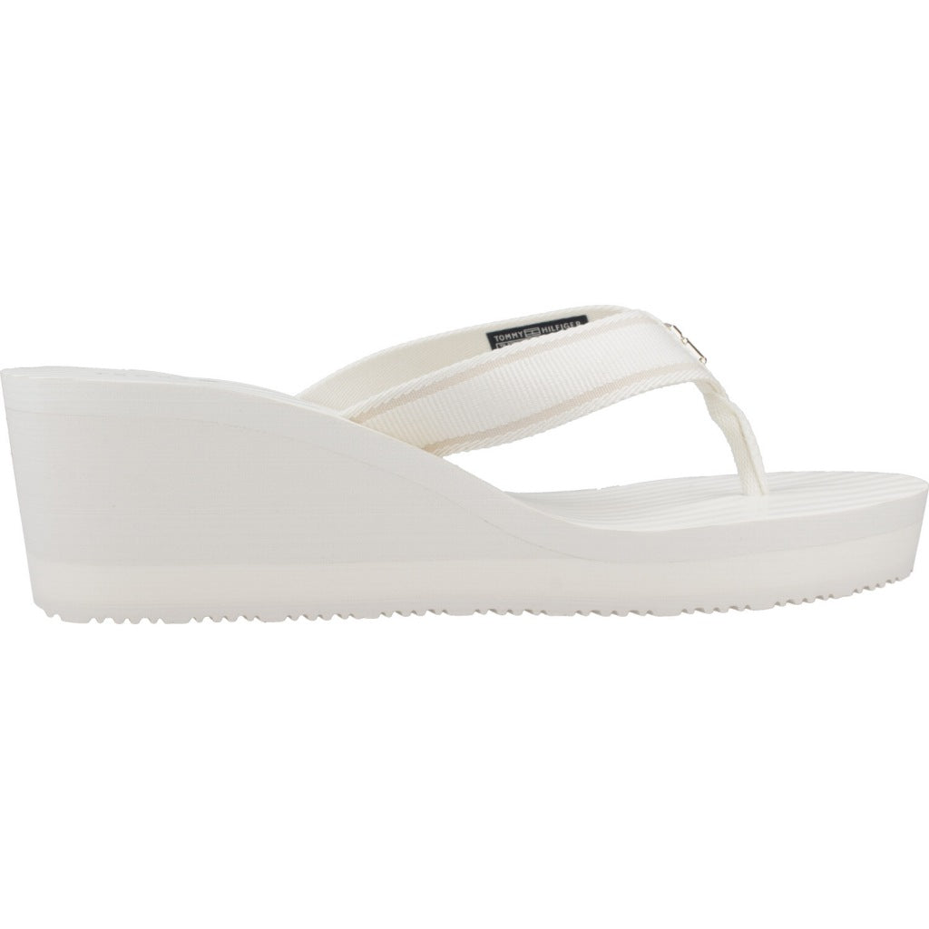 TOMMY HILFIGER STRIPIES WEDGE BEACH SAN en color BLANCO (4)