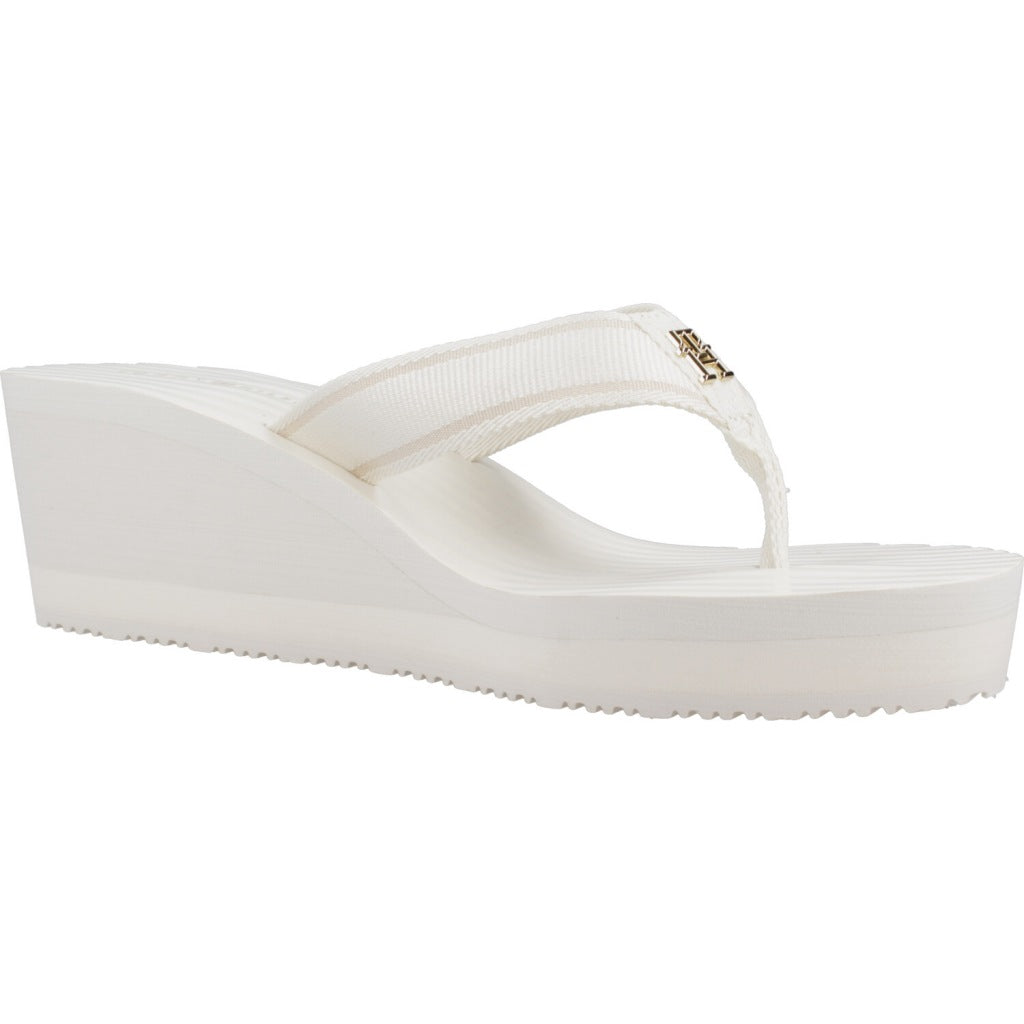 TOMMY HILFIGER STRIPIES WEDGE BEACH SAN en color BLANCO (5)