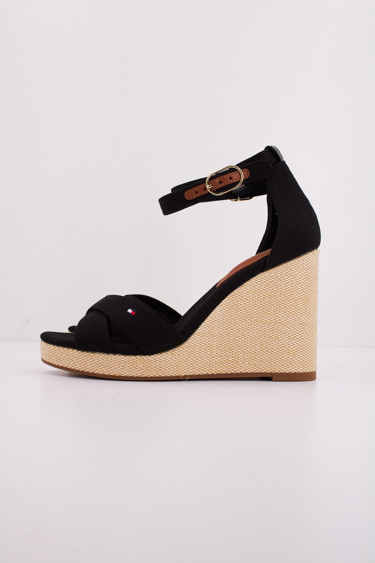 TOMMY HILFIGER FLAG HIGH WEDGE ESPAD CR en color NEGRO (1)