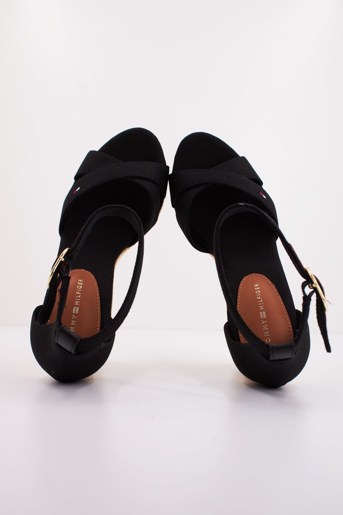 TOMMY HILFIGER FLAG HIGH WEDGE ESPAD CR en color NEGRO (3)