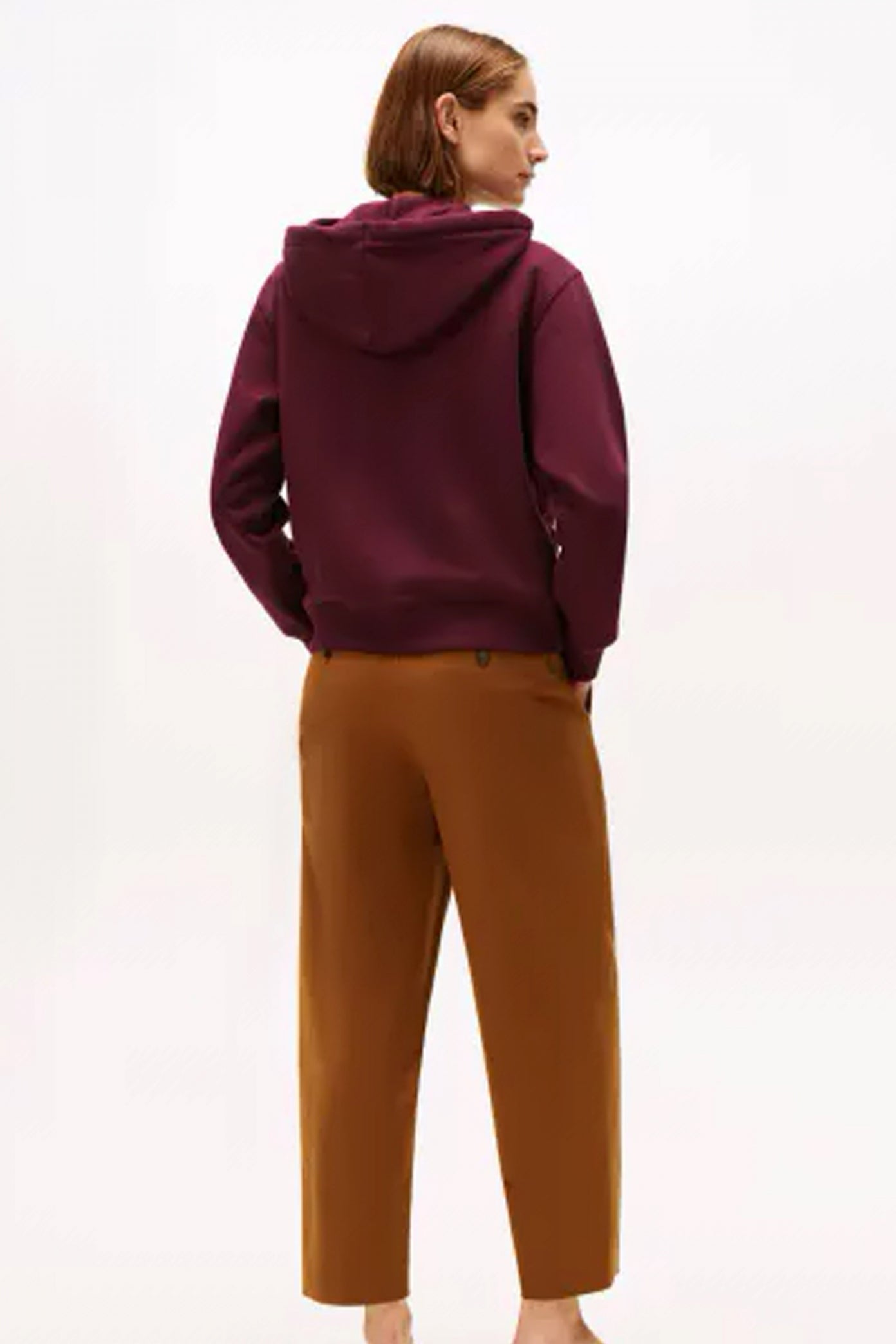 TOMMY HILFIGER GOLD CREST TERRY ZIP THR en color BURDEOS (2)