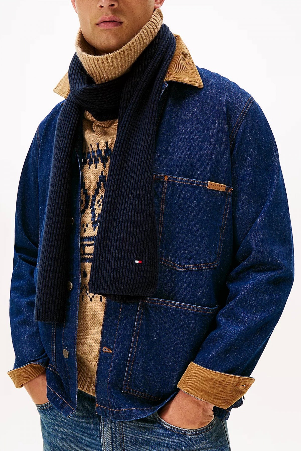 TOMMY HILFIGER TH FLAG PIMA COTTON CASH en color AZUL (3)